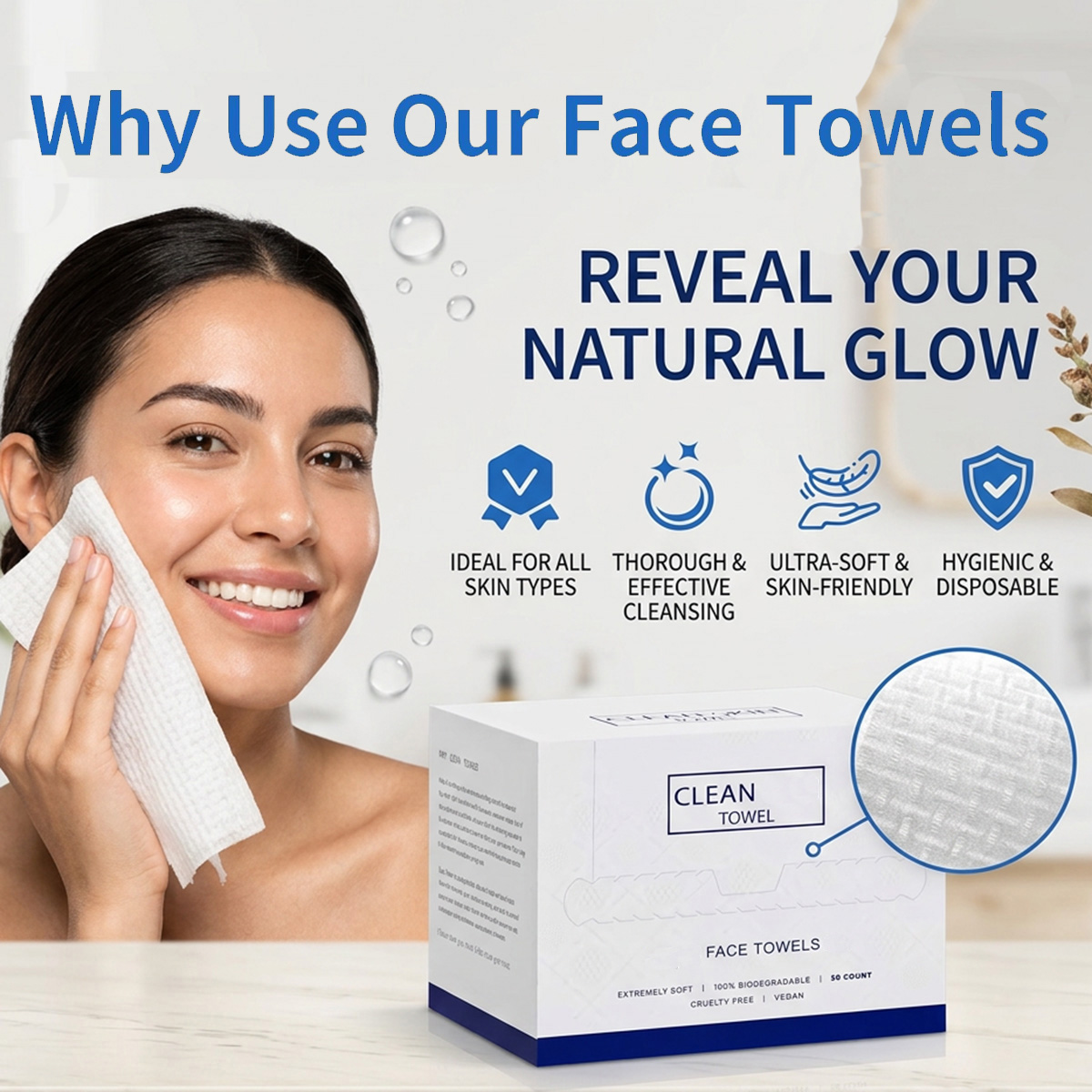 50 Adet/Kutu Tek Kullanımlık Y - Home Textiles Face Towel incelemesi ve fiyatı